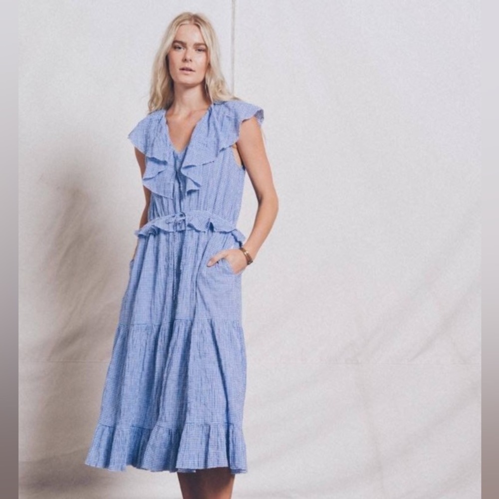 Trovata Birds of Paradise Gingham Dress
